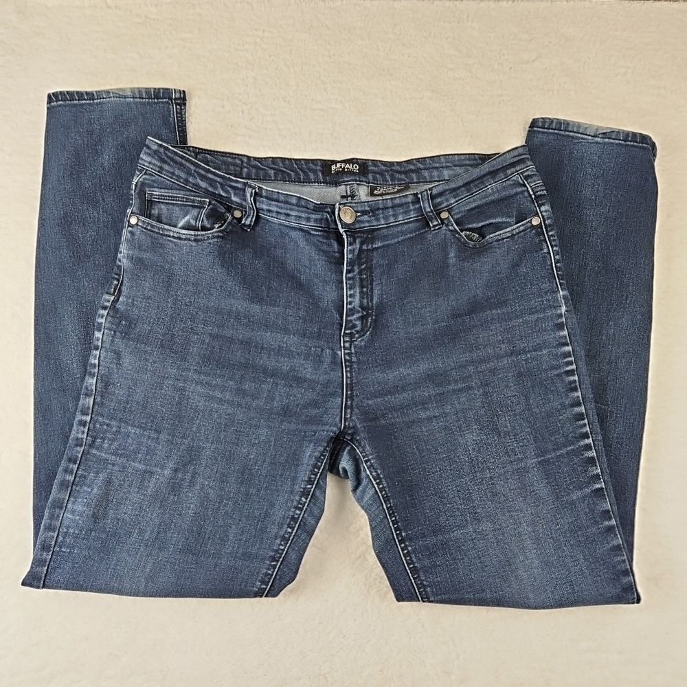 Buffalo David Bitton Jeans Womens Plus Sz 18 Blue Dark Wash Mid‎ Rise Skinny